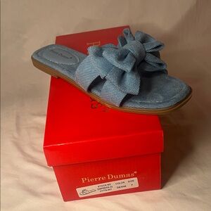 Pierre Dumas Women's Denim Blue Sandals